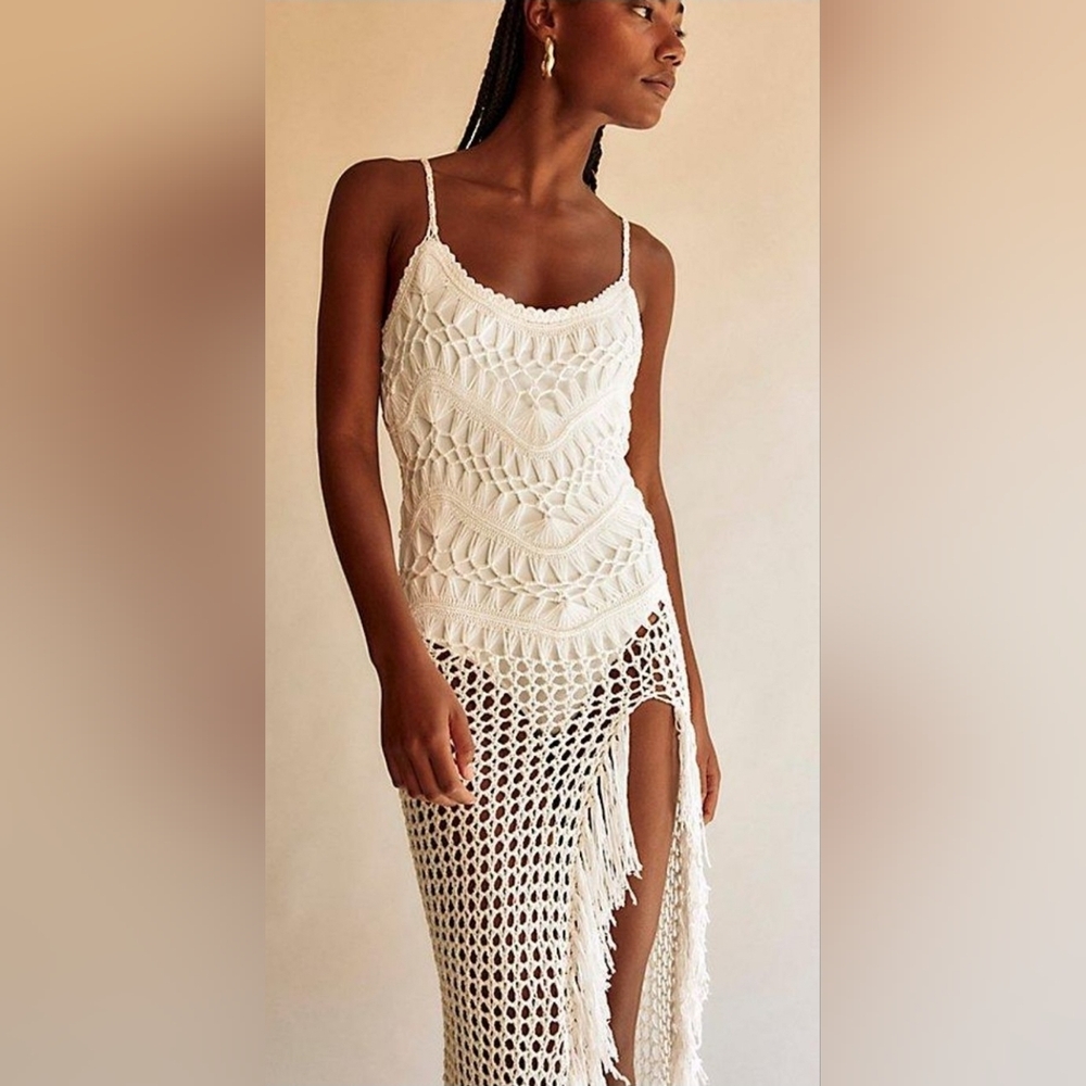 Free People Backstage Pass Crochet Fringe Bodysuit - Picture 4 of 7